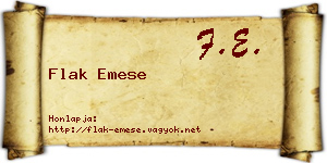 Flak Emese névjegykártya